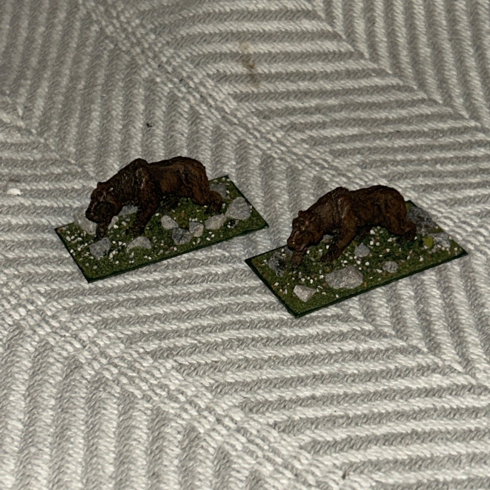 Grenadier Bear - Pewter, D&D Ral Partha Metal Miniature Lot Of 2